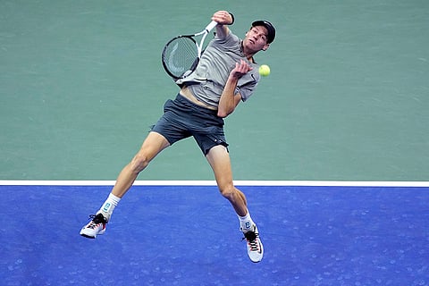 US Open tennis 2024: Jack Draper, of Great Britain, serves to Alex de Minaur, of Australia